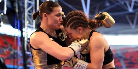 Katie Taylor’s opponent’s eye was in a pretty bad state after seven grueling rounds