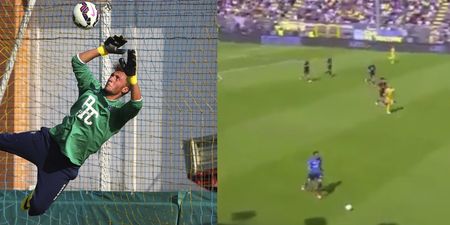 WATCH: Italian goalkeeper proves he is a frustrated winger with this phenomenal dummy and run