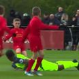Liverpool child takes football to the face as Georginio Wijnaldum’s needless showboat backfires