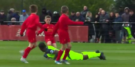 Liverpool child takes football to the face as Georginio Wijnaldum’s needless showboat backfires