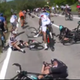 WATCH: Police motorbike causes catastrophic crash in Giro d’Italia that wipes out Team Sky