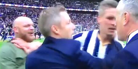 Millwall fans invade Wembley pitch after play-off triumph and piss off their match-winner