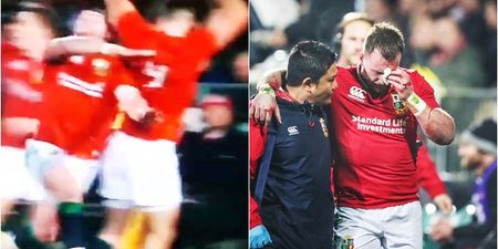 WATCH: Stuart Hogg left pouring blood after awful collision with Conor Murray