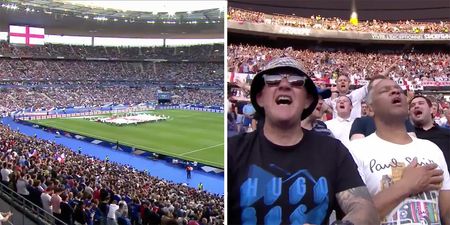 Emotional scenes as England and France fans come together to sing Don’t Look Back In Anger at the Stade de France
