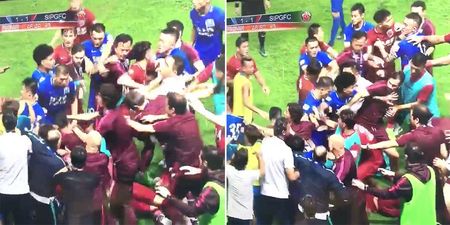 Oscar started an utterly massive brawl in the Chinese Super League