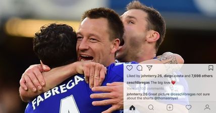 John Terry takes the piss out of Cesc Fabregas’ romantic holiday photo