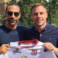 There’s no way Rio Ferdinand will be able to fit into the Ulster jersey Tommy Bowe gifted him