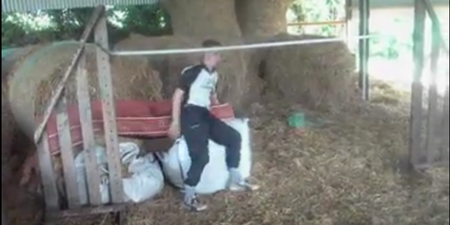 Irish high jumper’s dangerous throwback to training in the hayshed is just pure class