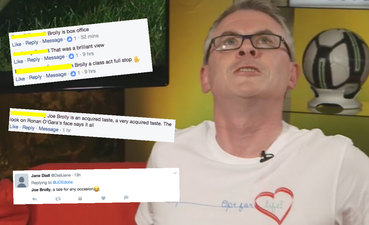 WATCH: Joe Brolly’s ‘box office’ interview last night has divided opinion