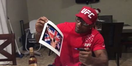 Yoel Romero burns picture of Michael Bisping and Union Jack as revenge