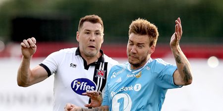 Reaction to Nicklas Bendtner playing at Oriel Park was very predictable