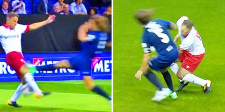 Carles Puyol reaches out to Phil Neville following horror ‘leg-breaker’ tackle in friendly game