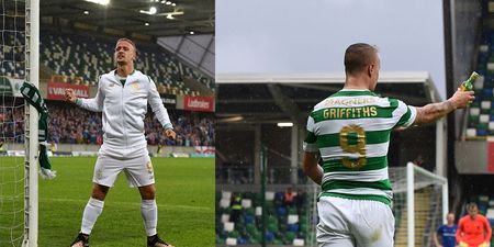 Celtic’s Leigh Griffiths charged by Uefa with ‘provoking spectators’ after Linfield game