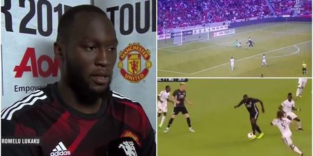 Romelu Lukaku scores first Manchester United goal but that’s not what has everyone talking