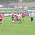 Naby Keita training ground confrontation kicked off by this rash tackle