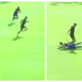 Manchester United youngster put in a strong contender for tackle of the season on Saturday