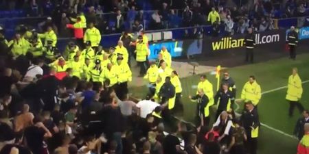 Everton match briefly stopped due to crowd trouble
