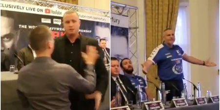 Hughie Fury’s father and Joseph Parker’s promoter involved in bizarre row at world title presser