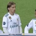 Luka Modric picked up one of the stranger yellow cards against Borussia Dortmund