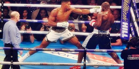 Anthony Joshua fights through broken nose to do what he always does