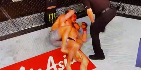 Georges St-Pierre chokes Michael Bisping unconscious to become UFC champion