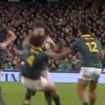Iain Henderson absolutely flattens South African captain with seismic shoulder barge