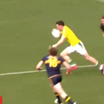 WATCH: Niall Morgan takes huge mark, burns two Aussies, picks out glorious pass