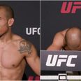 Jose Aldo gets fright of his life at UFC 218 weigh-in