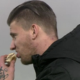 Feyenoord striker punished for eating fast food on the touchline during a game