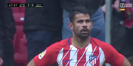 Atletico Madrid striker Diego Costa marks La Liga return with a goal and a red card
