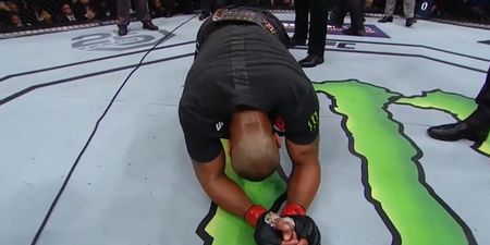 Daniel Cormier slumped to the ground and let everything out following triumphant return