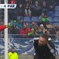 Watch: Dani Alves jumps in goal and immediately starts fixing his wall