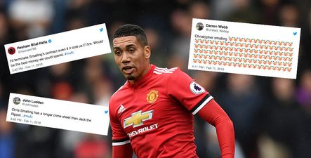 Man United fans were less than impressed with Chris Smalling during Newcastle defeat