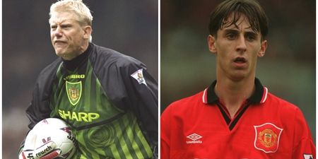 Peter Schmeichel said ‘horrible’ things to Gary Neville when they played together at Manchester United