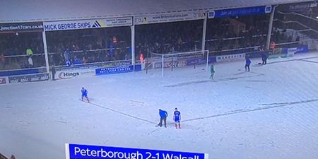 If you thought Oriel Park was snowy, wait until you see what Peterborough endured