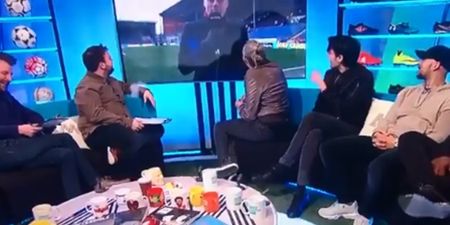 Jamie Carragher ribs his partner with wardrobe joke on Soccer AM