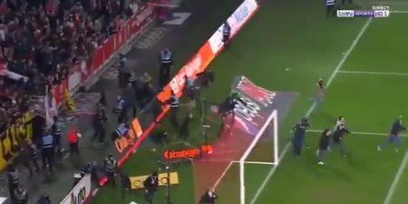 Lille fans storm pitch and harass players after home draw