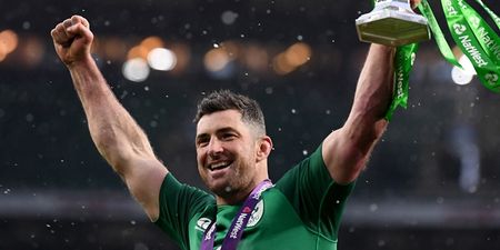 Rob Kearney’s immediate reaction to Keith Earls ankle tap was pure experience