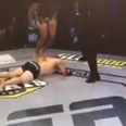 Unsporting front flip on to semi-conscious opponent gets fighter disqualified