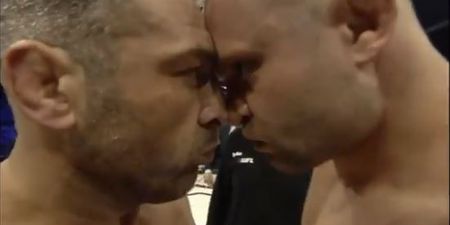 One of the most awkward staredowns in combat sports history
