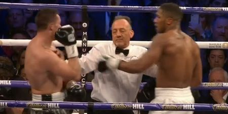 The referee annoyed everyone during Anthony Joshua’s victory over Joseph Parker