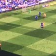 Reading player appears to take throw-in from the shadow line instead of the sideline