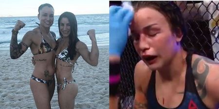 Tecia Torres reacts to hugely controversial cornering before Raquel Pennington’s brutal knockout loss