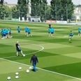 Zinedine Zidane tees up Luka Modric for outrageous training ground volley