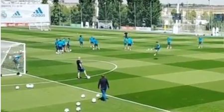 Zinedine Zidane tees up Luka Modric for outrageous training ground volley