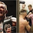 WATCH: Conor McGregor surprises Cian Cowley in his dressing room after victory