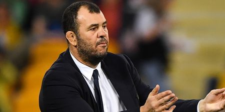 TV viewers got to see Michael Cheika’s very lucky charm during Ireland vs. Australia