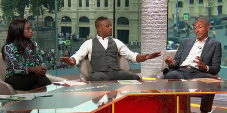 People are not impressed by Patrice Evra’s patronising reaction to Eni Aluko’s punditry