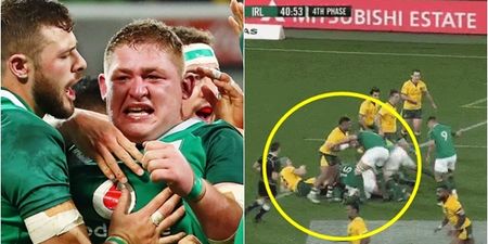 ‘He’s a 130-kilo flying missile’ – Tadhg Furlong’s epic clear-out goes global