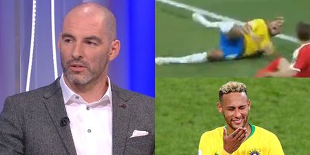 Richie Sadlier couldn’t help himself after Neymar’s reaction to Serbian foul